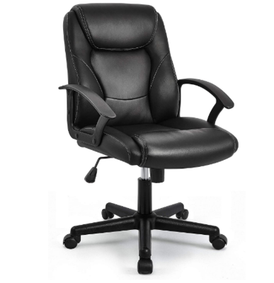 Ergonomic Design Executive Faux Leather Office Chair Computer Desk Chair with Adjustable Seat Height 360 Degree Swivel