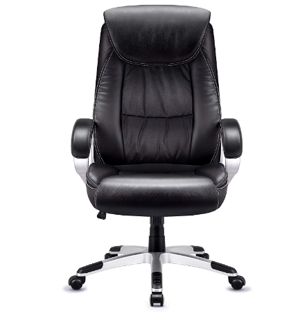 Ergonomic Design Executive Office Chair Faux Leather Large Seat Computer Desk Chair With Adjustable Seat Height