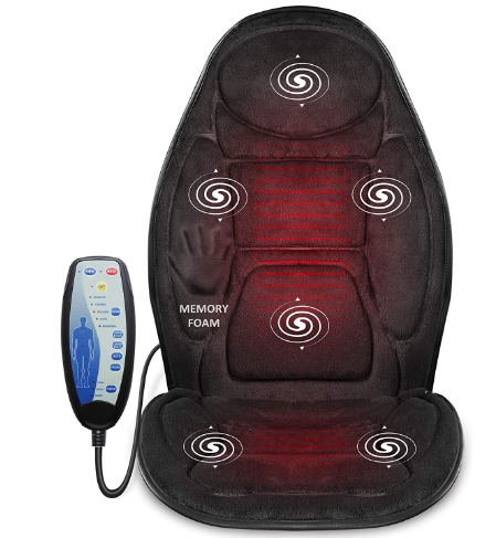 Massager Seat Cushion Heat 6 Vibration Massage Nodes & 3 Heating Pad, Home, Office Use & Car Seat