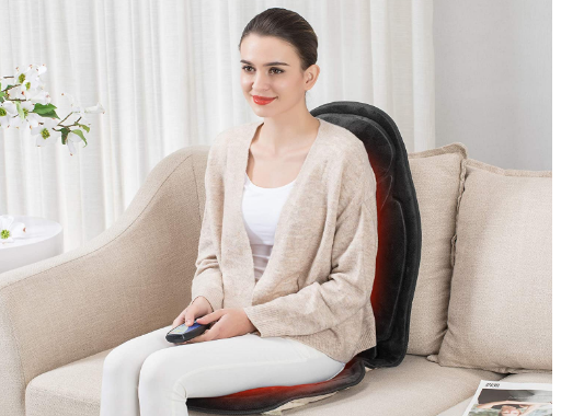 Massager Seat Cushion Heat 6 Vibration Massage Nodes &amp; 3 Heating Pad, Home, Office Use &amp; Car Seat