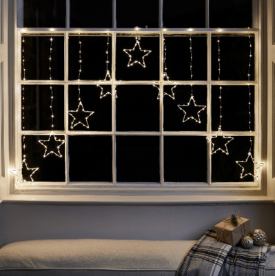 Star Christmas Window Light  with 258 warm white LEDs