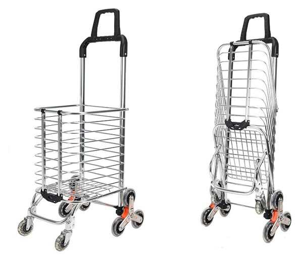 4 Wheel Shopping Trolley Cart , Foldable with Extended Handle