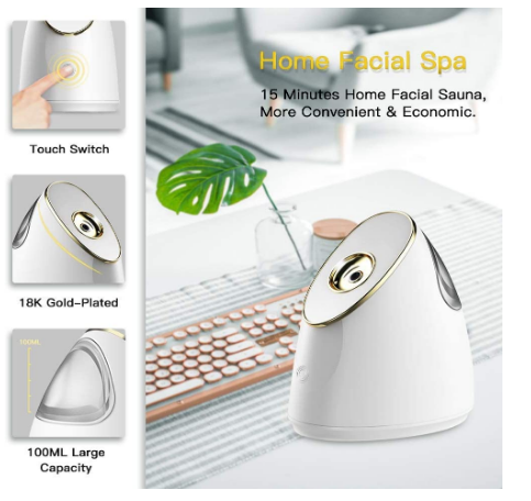 Home Sauna SPA Facial Steamer and Face Sprayer for Hydration and Skin Care Therapy