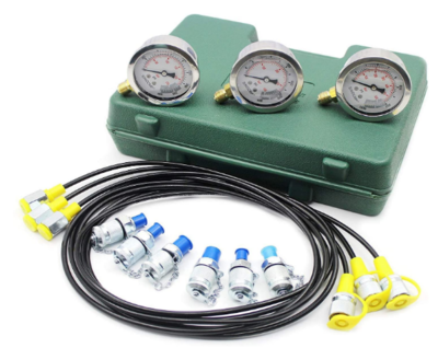 Excavator Hydraulic Kit with Stainless Steel Pressure Gauge – Durable Design with Vibration and Pulsation Protection for Accurate Monitoring