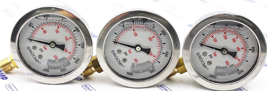 Excavator Hydraulic Kit with Stainless Steel Pressure Gauge – Durable Design with Vibration and Pulsation Protection for Accurate Monitoring