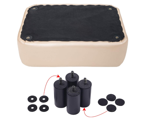 Modern House Rectangular Leather Stool with Padded Seat