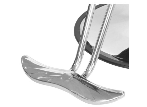Chrome-Plated Hairdressing Chair, Iron Frame with Faux Leather Cover