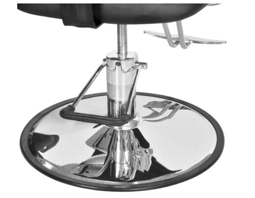 Chrome-Plated Hairdressing Chair, Iron Frame with Faux Leather Cover