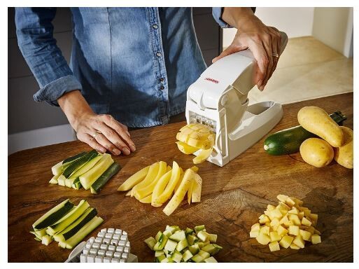 Chip Cutter with 2 Blade Inserts, Adjustable for 10mm or 12mm Sticks, Professional Food Slicing Tool