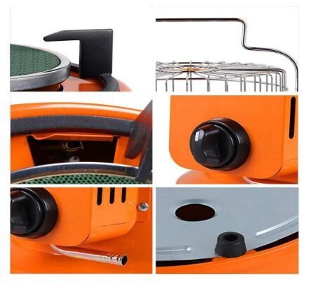 Portable Table Top Gas Patio Heater with Propane Gas Regulator [orange]