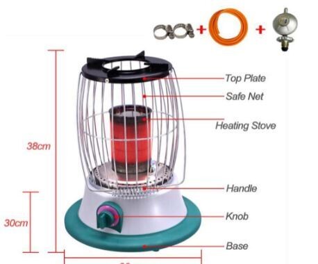 Portable Table Top Gas Patio Heater with Propane Gas Regulator