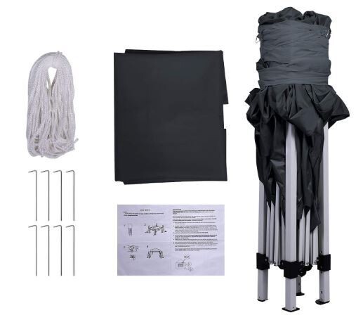 Foldable 3x3m Gazebo Marquee Tent Waterproof with 4 Side Panels and Carry Bag for Outdoor Events, Parties, and Camping