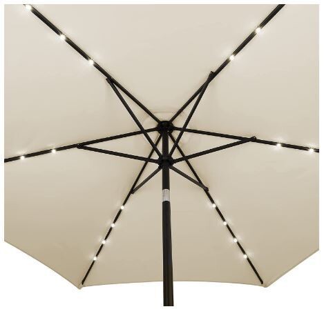 LED Solar Powered Parasol Umbrella with Tilt Function