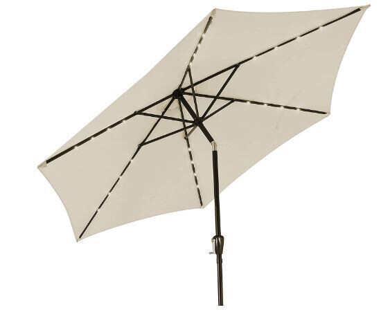 LED Solar Powered Parasol Umbrella with Tilt Function