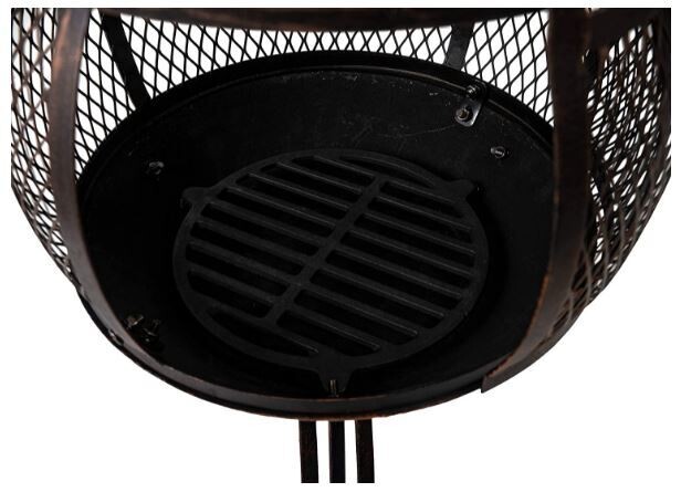 Outdoor Garden Patio Fire Pit Chiminea Chimenea antique look cast iron fire cavity