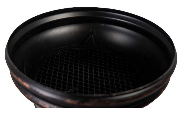 Outdoor Garden Patio Fire Pit Chiminea Chimenea antique look cast iron fire cavity