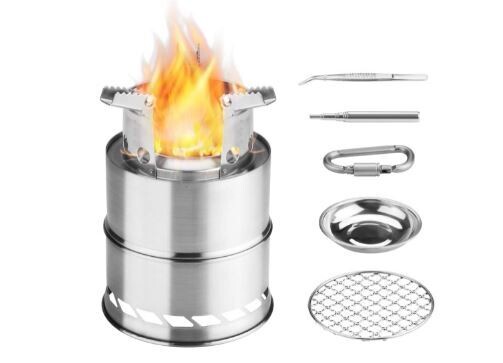 Outdoor Cooking Picnic Stainless Steel Wood Stove