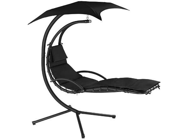 openbaar Verplicht Badkamer Hanging Lounger with Frame and Sun Canopy with UV Protection