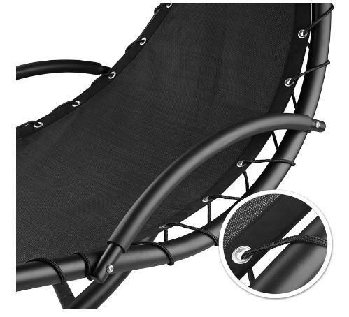 Hanging Lounger with Frame and Sun Canopy, UV Protection for Outdoor Relaxation and Comfort