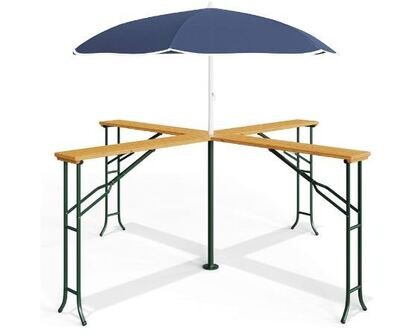 High Folding Beer Table with Parasol Stand for Outdoor Events and Gatherings