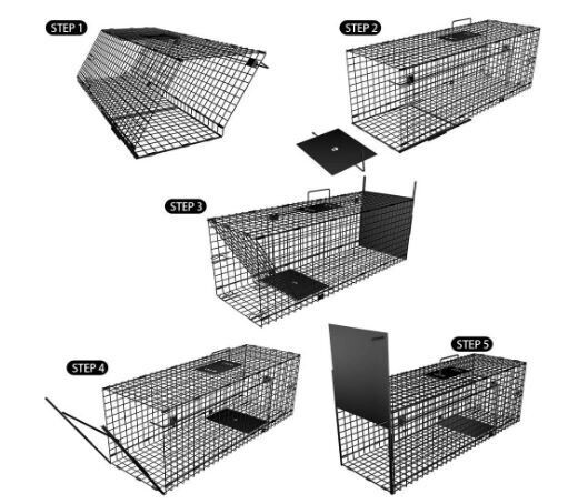 Garden Home Live Animal Trap – Humane Cage for Catching Small Animals, Durable Steel Construction, Weather-Resistant Design for Outdoor Use