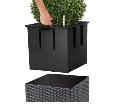 Cube Cottage Flower Pot, Decorative Plant Container for Indoor and Outdoor Use
