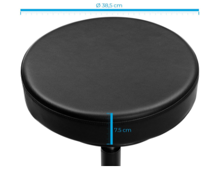 Ergonomic Work Stool with 360° Swivel – Adjustable Height and Footrest for Comfort and Versatility in Home or Office Use