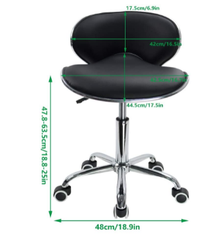 Height Adjustable Swivel Chair with Low Backrest for Comfortable Office Seating and Easy Mobility
