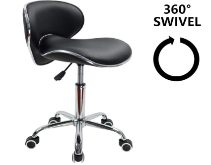 Height Adjustable Swivel Chair with Low Backrest for Comfortable Office Seating and Easy Mobility