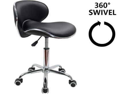 Height Adjustable Swivel Chair with Low Backrest