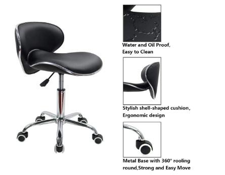 Height Adjustable Swivel Chair with Low Backrest for Comfortable Office Seating and Easy Mobility