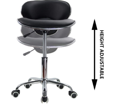 Height Adjustable Swivel Chair with Low Backrest for Comfortable Office Seating and Easy Mobility