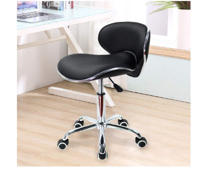 Height Adjustable Swivel Chair with Low Backrest for Comfortable Office Seating and Easy Mobility