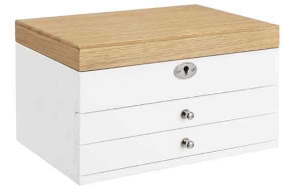 Wooden Jewelry Storage Box  with Drawers
