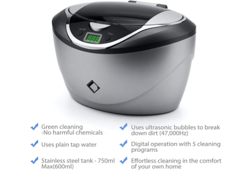 750 ml Digital Ultrasonic Cleaning Device for Jewellery Glasses