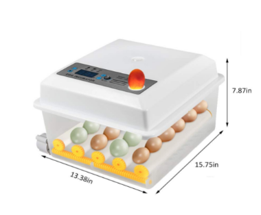 Automatic 16 Egg Incubator with Temperature Control – Brooding Machine for Chicken, Duck, Bird, &amp; Goose Eggs
