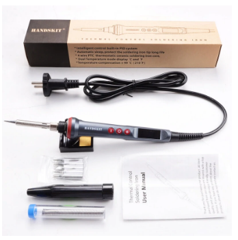 Handskit 90W LED Digital Soldering Iron Kit 110V/220V with Adjustable Temperature for Precision Electronics Repair