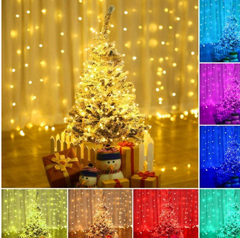 String Lights 20m 200 LED Plug in,16 Multi Colour Changing