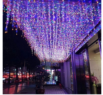 Gold and Purple Fairy String Lights, Plug-In Decorative LED Lights for Parties, Festivals, Home, and Holiday Decorations