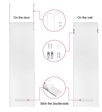 Wall Mounted Jewellery Cabinet with Frameless Mirror