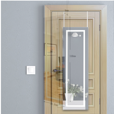 Wall Mounted Jewellery Cabinet with Frameless Mirror