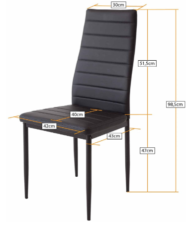 Set of 6 dining chairs