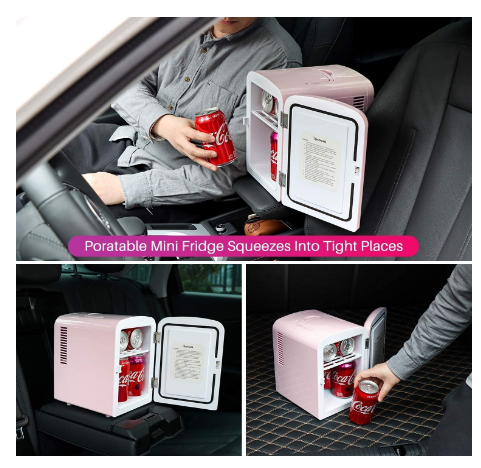 Mini Portable Car Fridge 4L 12V / 220V, Electric Hot / Cold