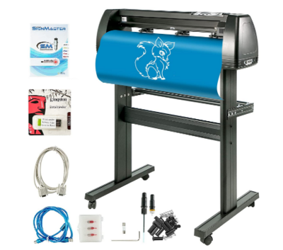 Cutter Plotter Machine 28” with Signmaster Software, 720mm Sign Making Vinyl Cutter for Professional Use