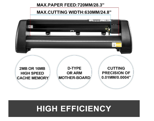 Cutter Plotter Machine 28” with Signmaster Software, 720mm Sign Making Vinyl Cutter for Professional Use