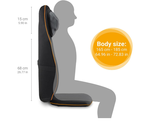 Electric Massage Seat Pad with 3 Massage Zones and Heat Function – Therapeutic Seat Cushion for Back, Neck, and Shoulder Pain Relief