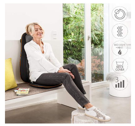 Electric Massage Seat Pad with 3 Massage Zones and Heat Function – Therapeutic Seat Cushion for Back, Neck, and Shoulder Pain Relief