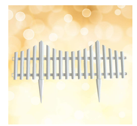 Set of 6 Plastic Wood Effect Garden Border
