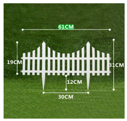 Set of 6 Plastic Wood Effect Garden Border