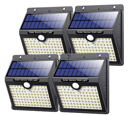 Solar waterproof lights for outdoor use with motion sensor
